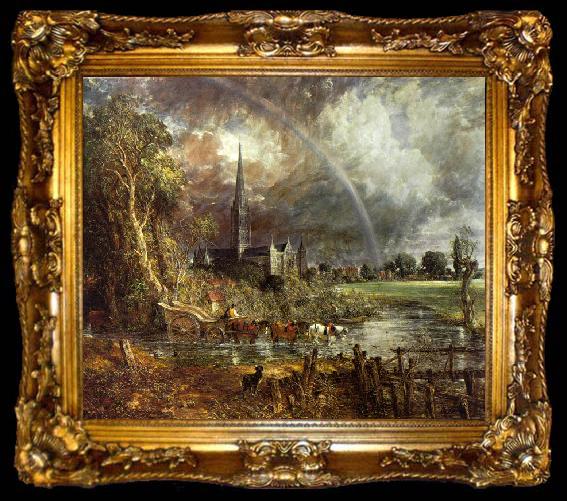 framed  John Constable Salisbury Cathedral from the Meadows2, ta009-2